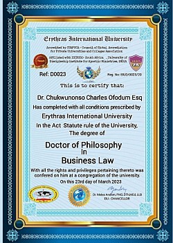 Business Law PhD Diploma